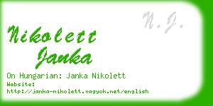 nikolett janka business card